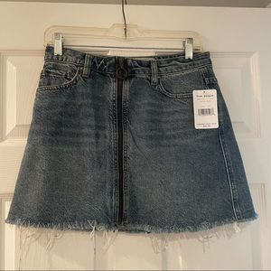Free People Jean Skirt
